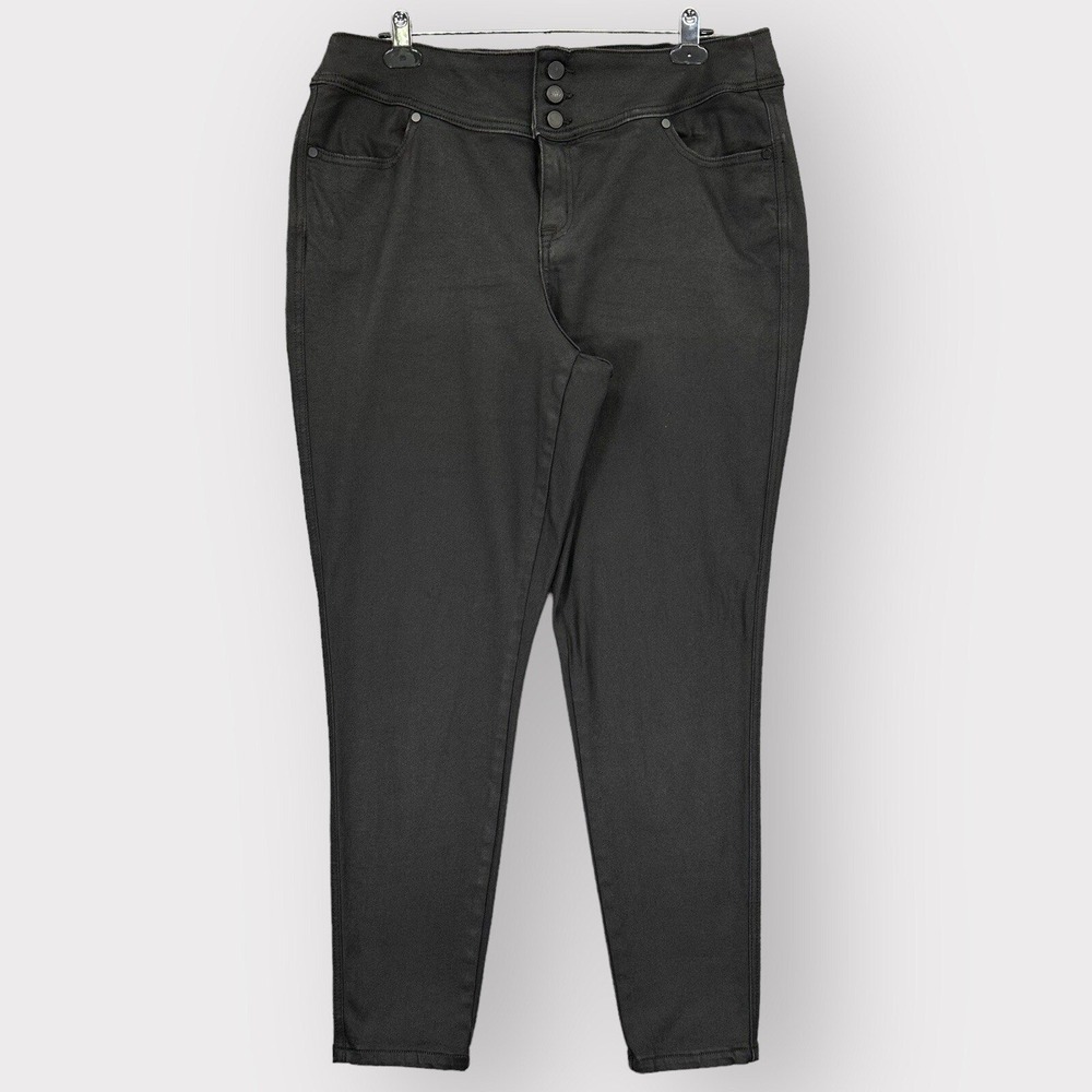 Lane Bryant Pants Women 18 Black High Rise Super Stretch Skinny Excellent